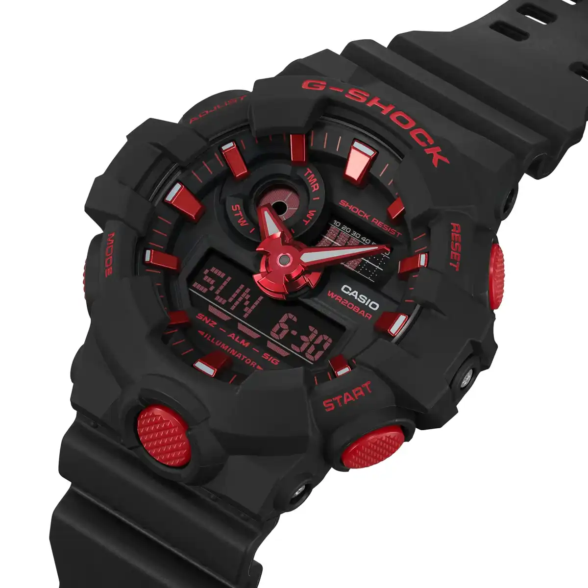 Casio G-Shock Men's Watch, Analog and Digital , Resin strap, Black GA.700BNR.1ADR