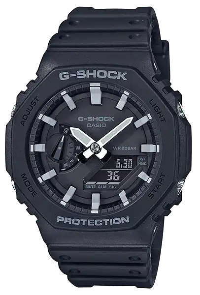 ساعة كاسيو جى شوك رجالي  ، عقارب و رقمية، أسود GA-2100-1ADR
