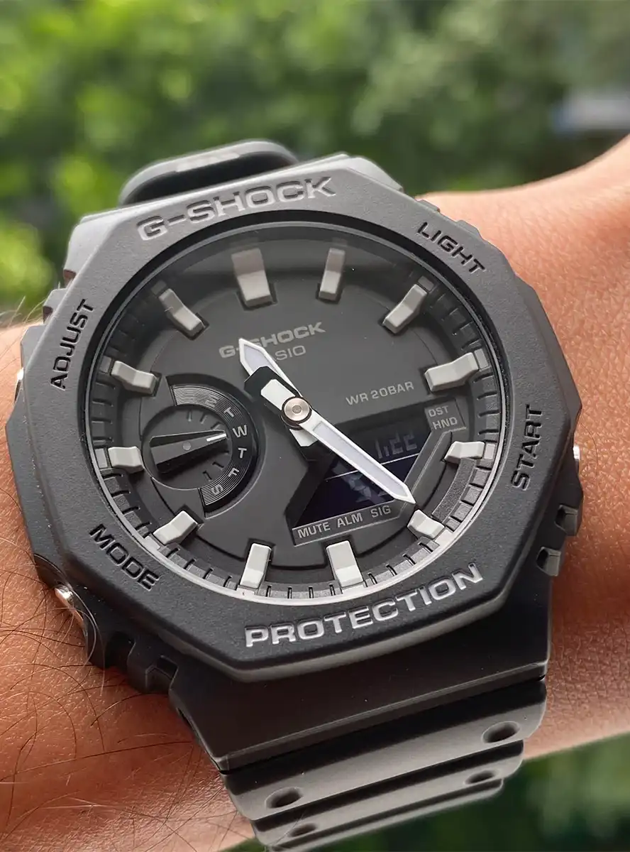 Casio G-Shock Men's Watch, Analog and Digital , Resin strap, Black GA-2100-1ADR