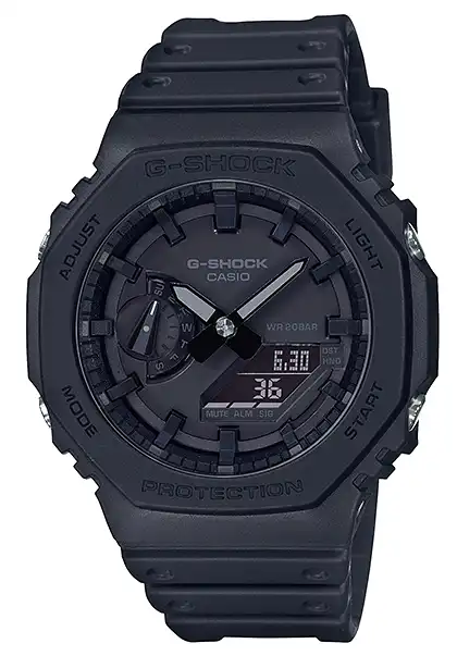 ساعة كاسيو جى شوك رجالي ، عقارب و رقمية، أسود GA-2100-1A1DR