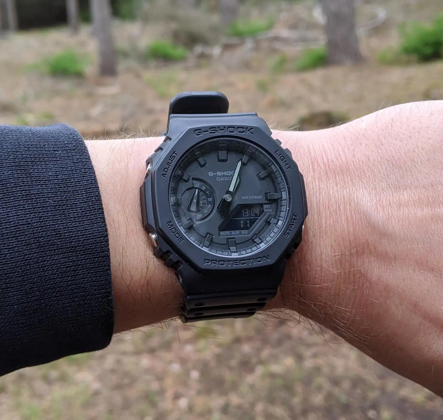 Casio G-Shock Men's Watch, Analog and Digital , Resin strap, Black GA-2100-1A1DR