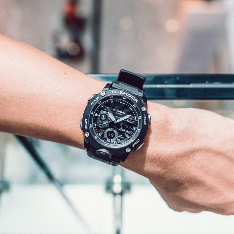 Casio G-Shock Men's Watch, Analog and Digital , Resin strap, Black GA-2000S-1ADR
