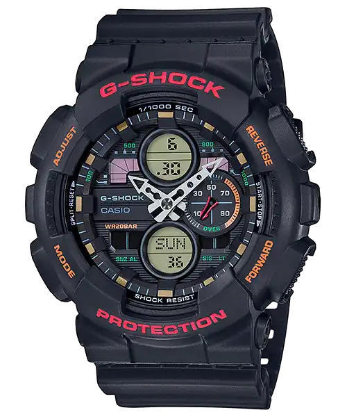 Casio G-Shock Men's Watch, Analog and Digital , Resin strap, Black GA-140-1A4DR