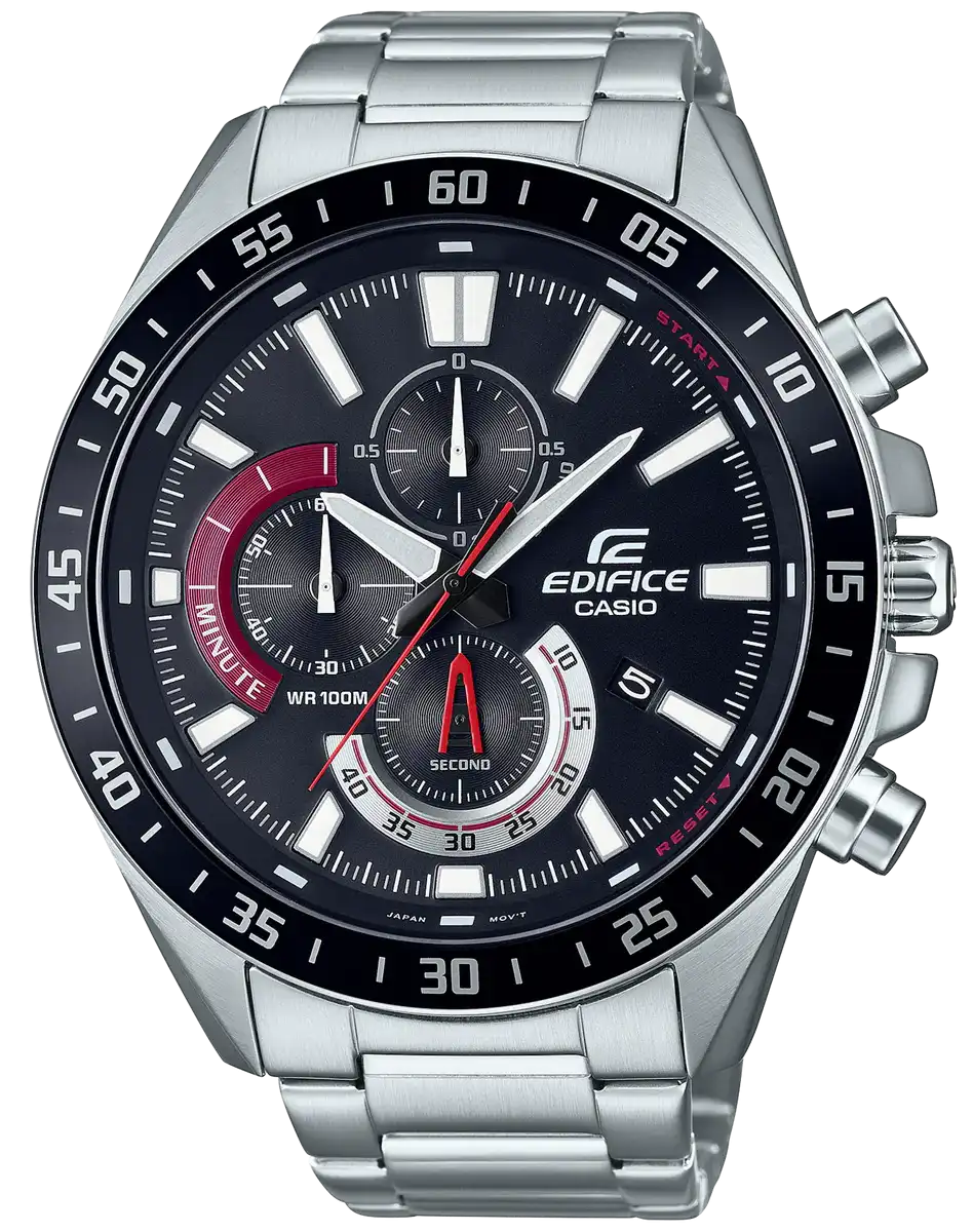 ساعه كاسيو اديفيس رجالي ، عقارب سوار ستانلس ستيل ، سيلفر EFV-620D ...