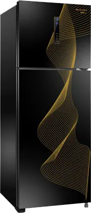 Unionaire Oro Cool No Frost Refrigerator, 420 Litres, 2 Doors, Digital Screen, Black Glass, URN-500LBG60A-DH