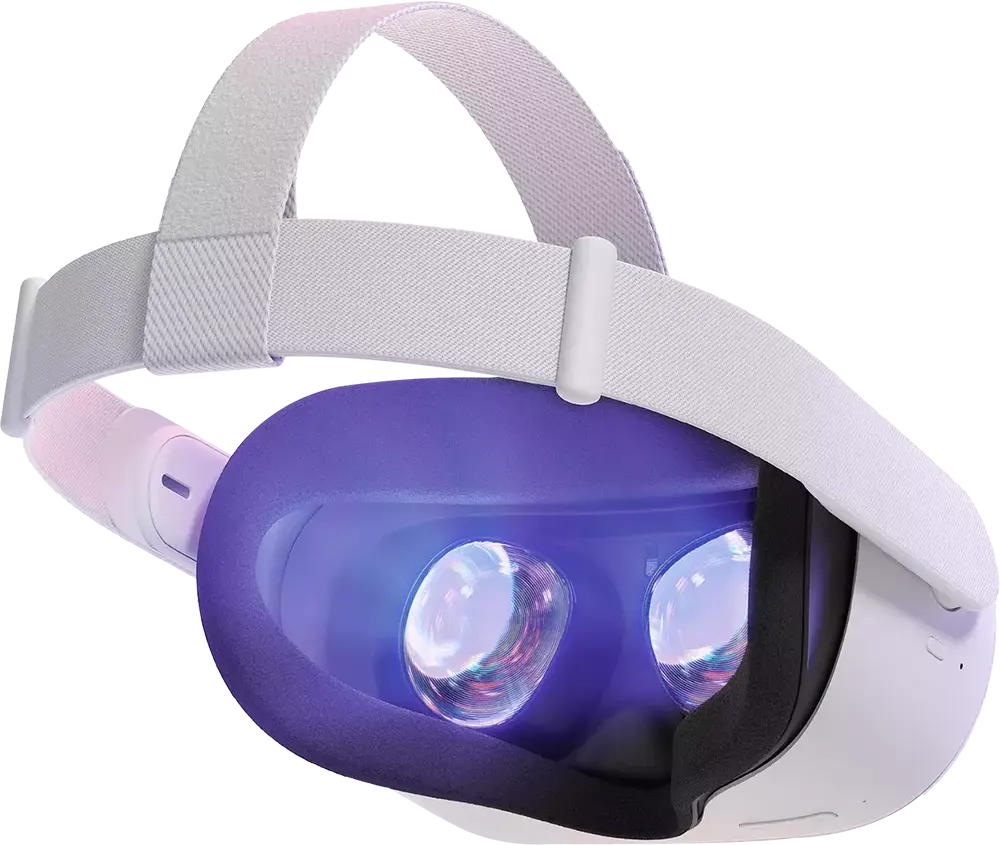 نظارة الواقع الافتراضي ميتا كويست 2 الكل في واحد، ذاكرة 128 جيجابايت، رامات 6 جيجابايت، ابيض