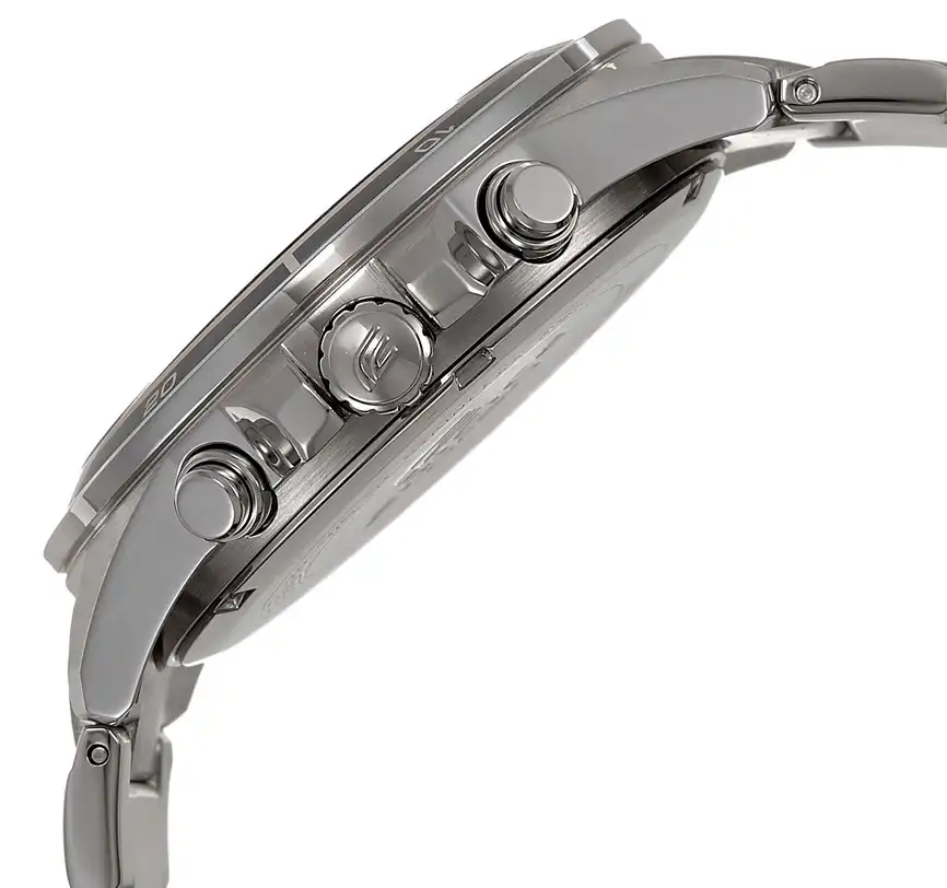 Casio Edifice Men's Round Stainless steel Strap Analog Wrist Watch, Silver , EFR-526D-1AVUDF