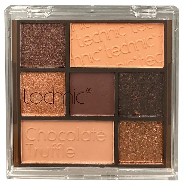 Technic Eyeshadow Pressed Pigment Palette, Chocolate Truffle, 7C