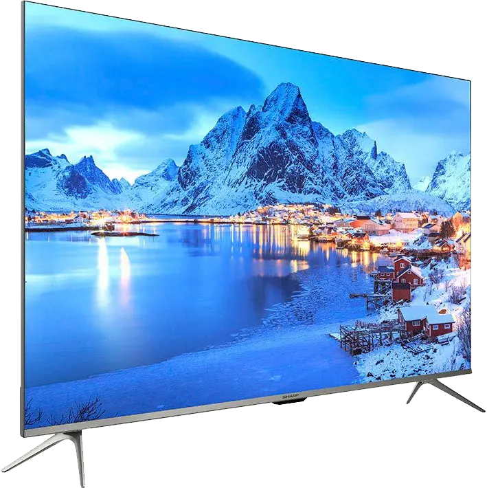 Sharp TV, 55 Inches, Smart Android, Built-In Receiver, Frameless, LED, 4K Resolution, Model 4T-C55DL6EX