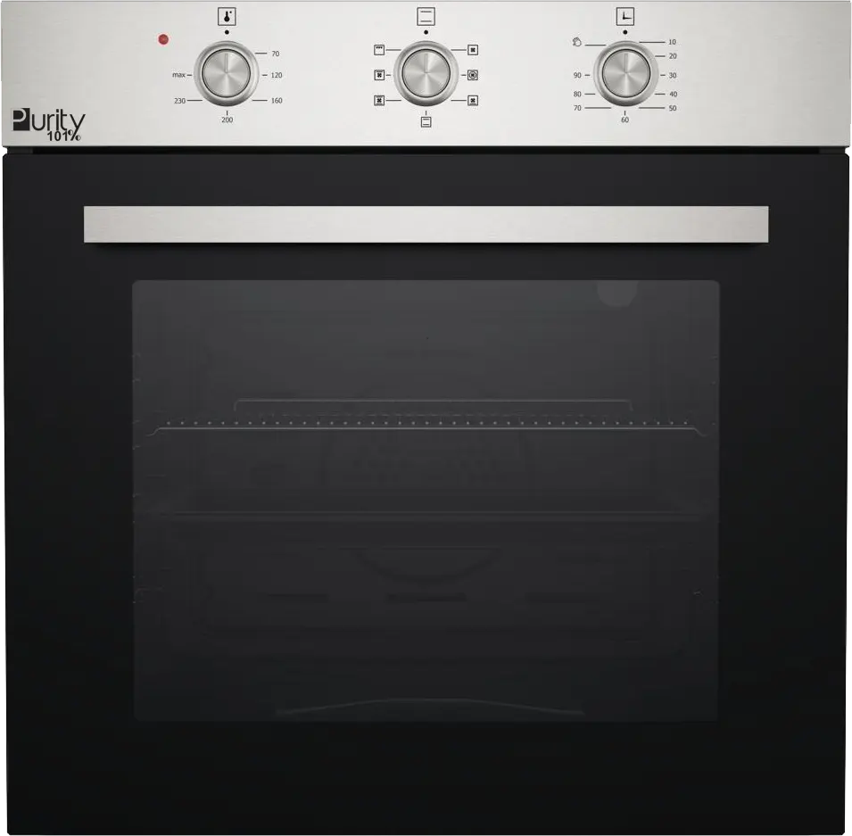 Purity Built-in Oven, 60 cm, Gas, 67 Liters, Grill, Silver*Black, OPT601GG
