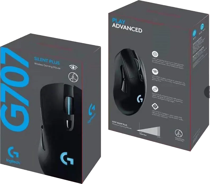 Wireless Gaming Mouse Logitech, Rechargeable, 16000DPi, Black, G707