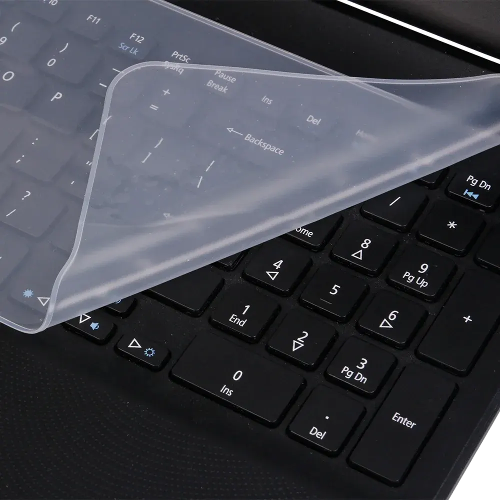 غطاء حماية للوحة مفاتيح الكمبيوتر المحمول 17 بوصة، مقاوم للغبار والماء ، شفاف