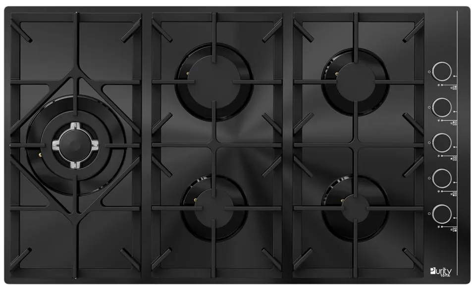Purity Built-in Hob, 90 cm, 5 Gas Burners, Black, HPT905G