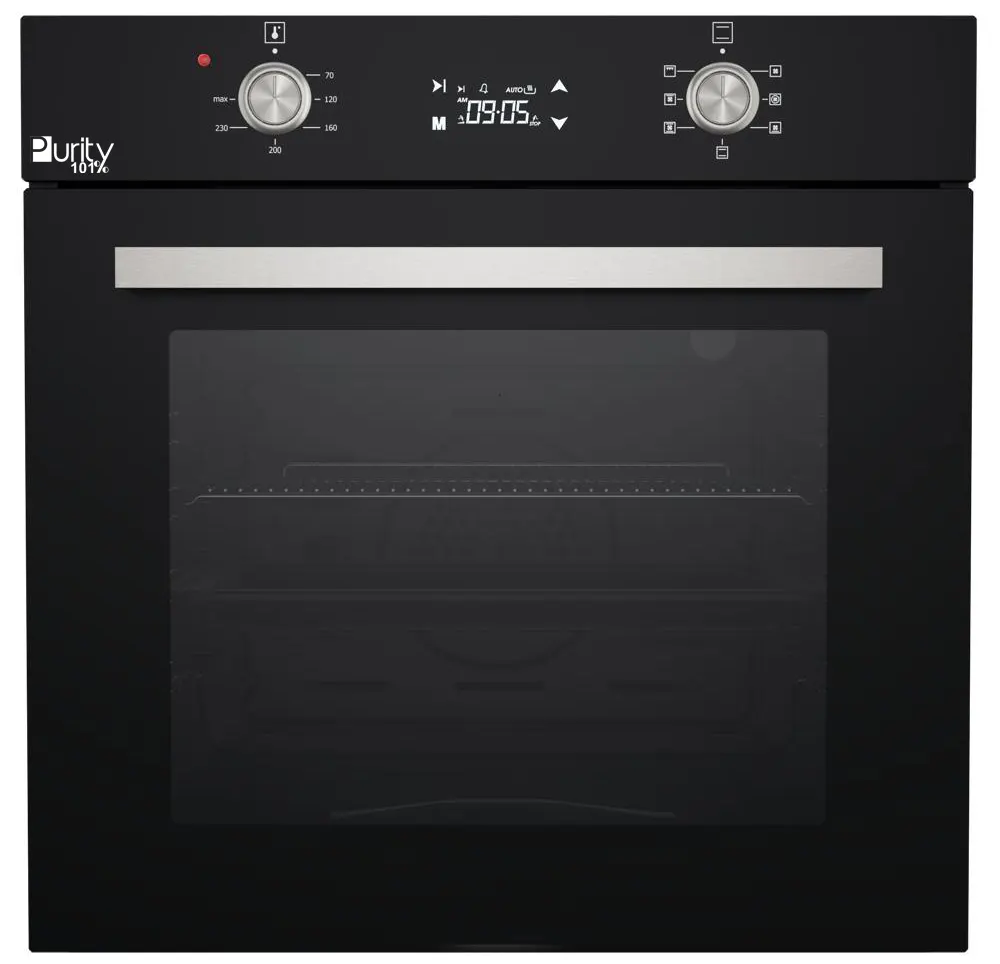 فرن بيورتي بلت ان 60 سم، غاز، 67 لتر، ديجيتال بشواية، أسود ،OPT 602 GGD