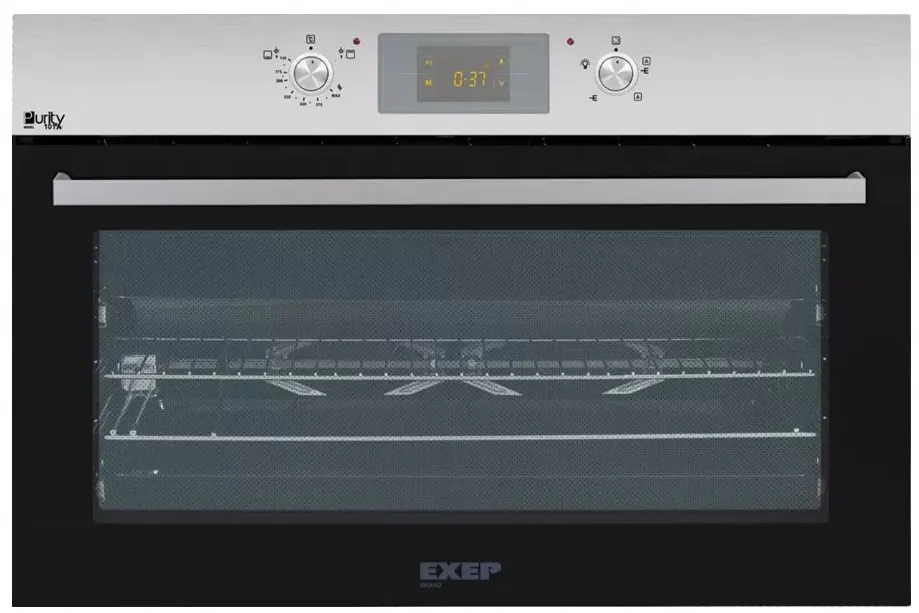 فرن بيورتي بلت ان 90  سم، غاز، ديجيتال بشواية، اسود،OPT 901 GXD