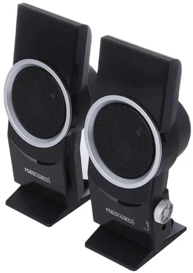 MediaTech  Computer Speakers, 6 Watt, 2 Pieces, Black, MT.A1