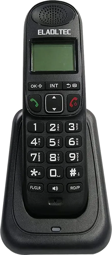 تليفون أرضي لاسلكي العدل تيك، شاشة LCD، أسود، TEC .D1003