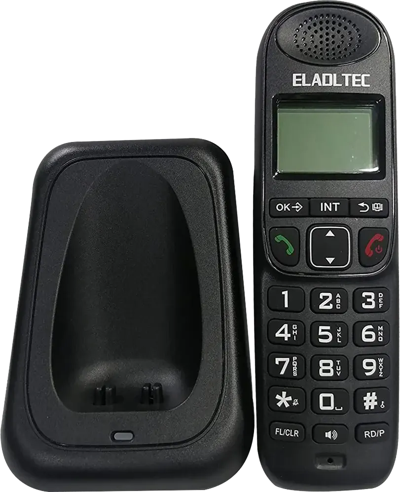 تليفون أرضي لاسلكي العدل تيك، شاشة LCD، أسود، TEC .D1003