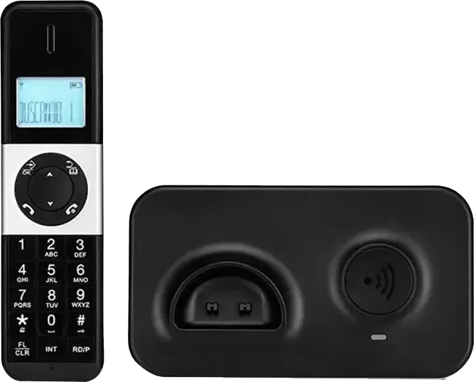 تليفون أرضي لاسلكي العدل تيك، شاشة LCD، أسود، TEC .D1002