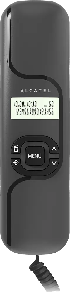 Alcatel Corded Landline Phone, Digital Screen, Black, T16