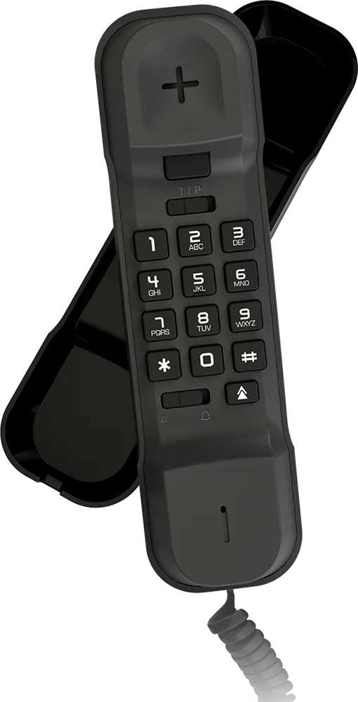 Alcatel Corded Landline Phone, Without Display, Black, T02