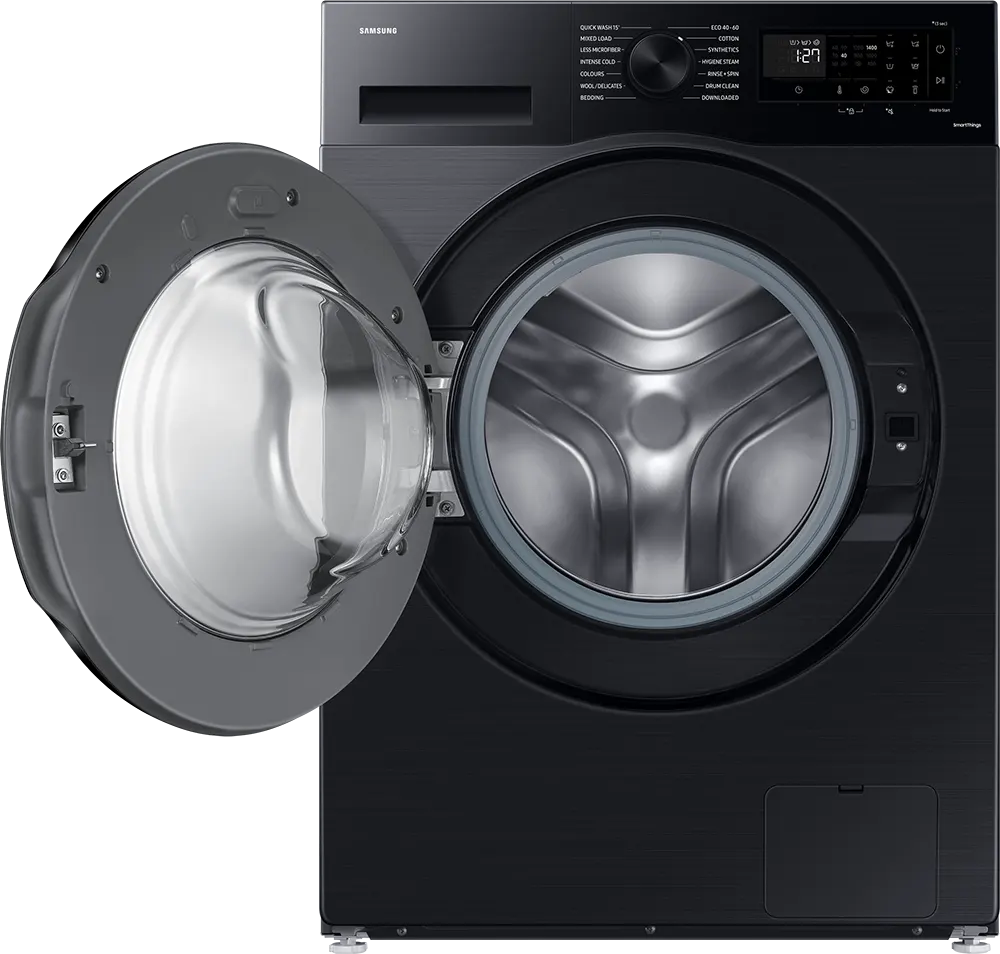 Samsung Full Automatic Washing Machine, Front Loading, 9 Kg, 1400 Rpm, Digital Touch Display, Inverter, Black, WW80CGC0EDABAS