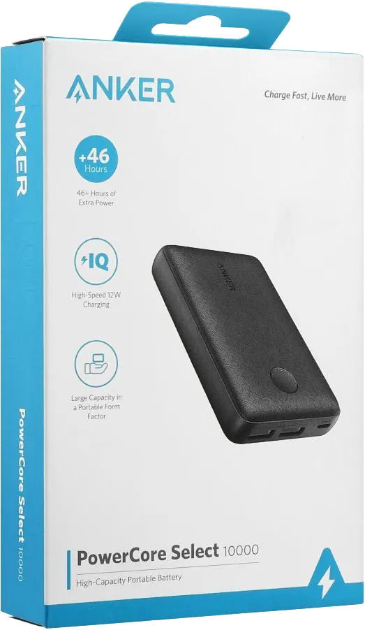 Power Bank Anker PowerCore Select 10000 mAh, USB Type-A, Black, A1223H11