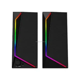 سماعات كمبيوتر جاما، 6 وات ،ضوء RGB، أسود، GT-319