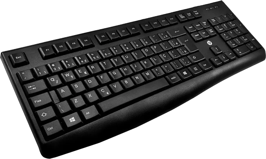 لوحة مفاتيح سلكية HP، واجهة USB، أسود، K200