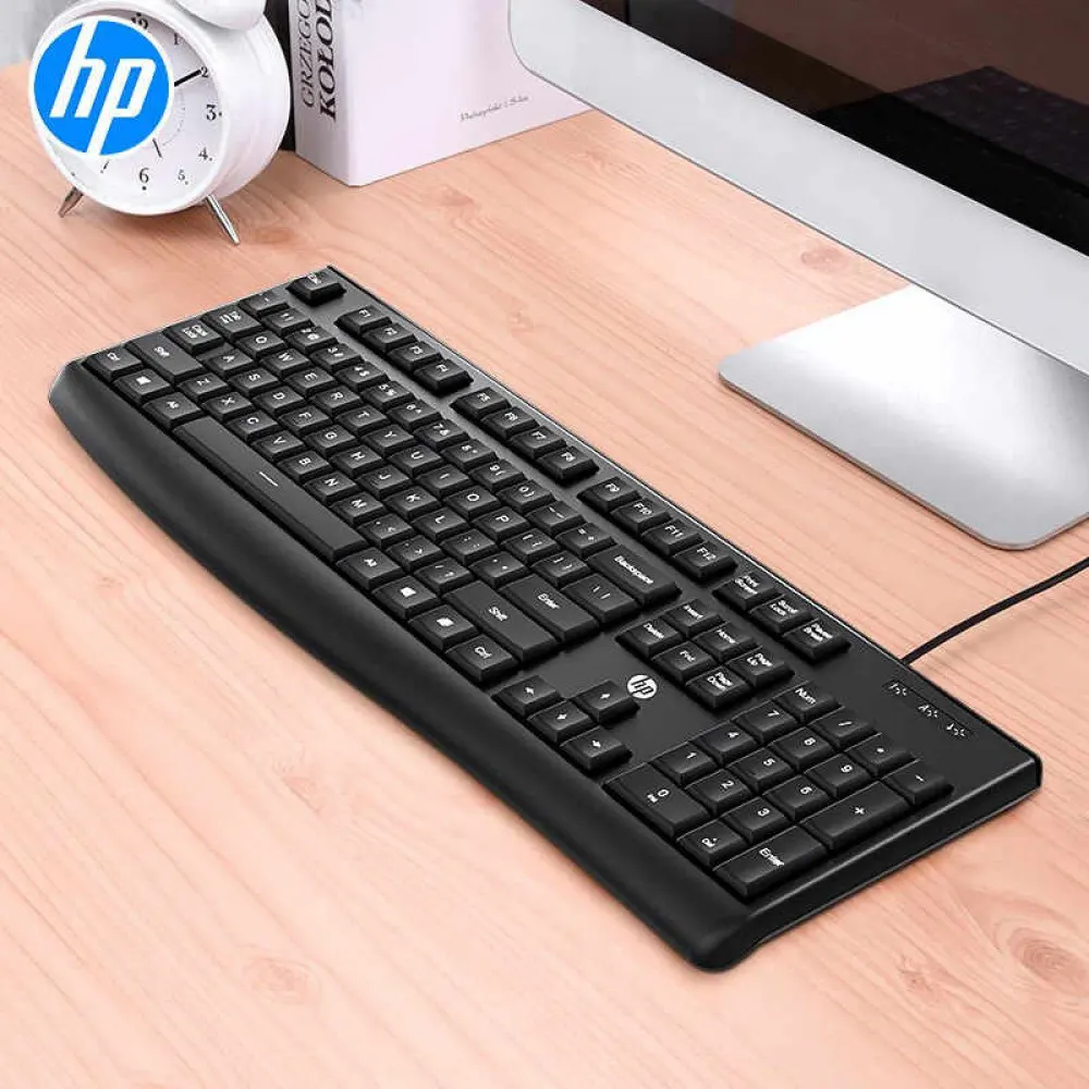 لوحة مفاتيح سلكية HP، واجهة USB، أسود، K200