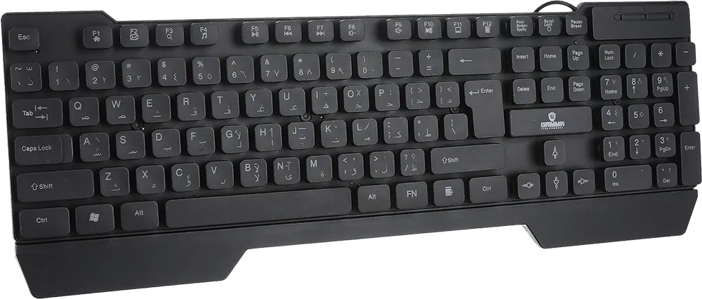 لوحة مفاتيح سلكية للألعاب جاما، إضاءة خلفية، واجهة USB، 104 مفتاح، أسود، K-506