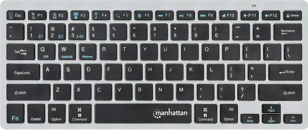 Ultra Slim Wireless Keyboard Manhattan, Bluetooth 4.2, White*Black,KB03B