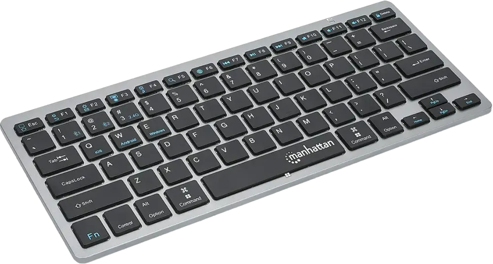 Ultra Slim Wireless Keyboard Manhattan, Bluetooth 4.2, White*Black,KB03B