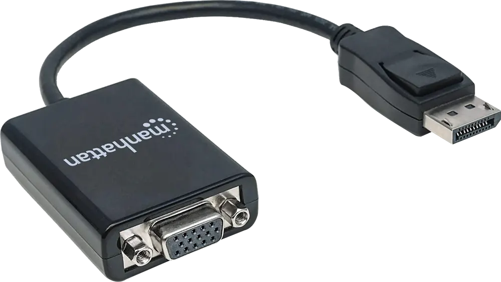 Manhattan Converter DisplayPort Male to VGA HD15 Female , 15 cm, Black, CV446