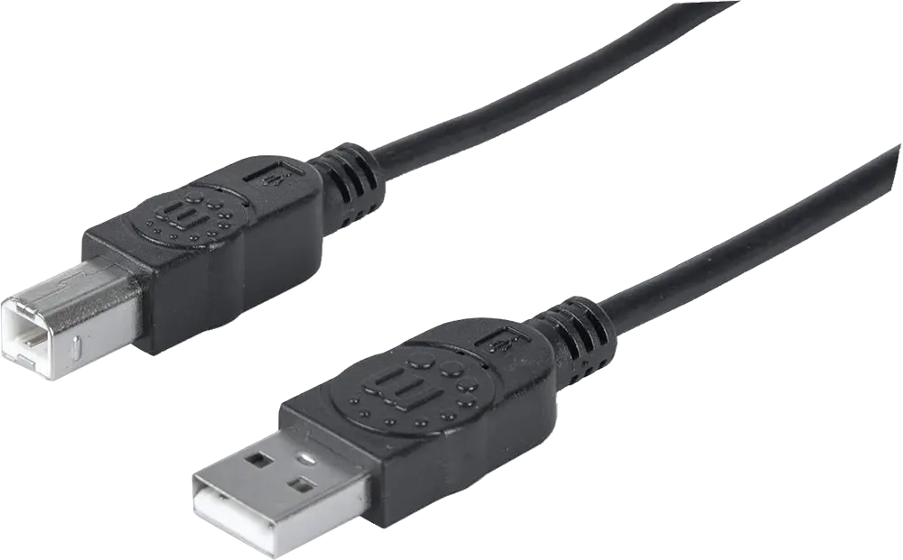 Manhattan Printer Cable Hi-Speed USB 2.0, Type-A Male to Type-B Male, 480 Mbps, 5m , Black, DC127