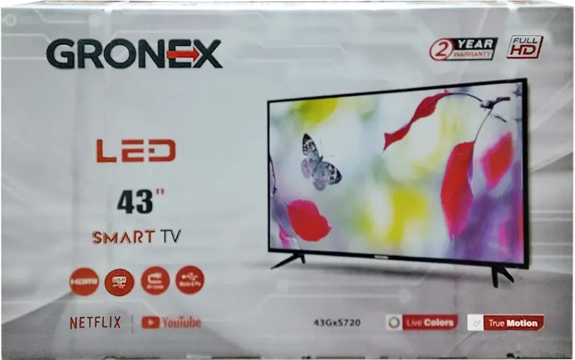Gronex TV 43 Inches, Smart, LED, FHD, 3220105