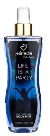 Mirada Life Is A Party Body Mist For Women, 250ML