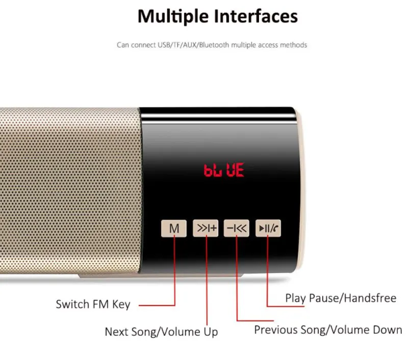 Cougar Wireless Speaker, Bluetooth, 5 Watt, Gold, B28S