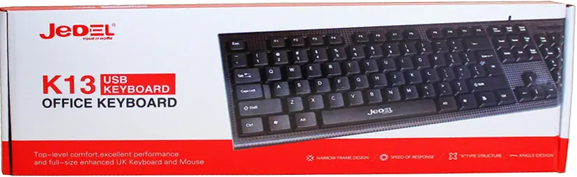 Wired Keyboard Jedel, USB Interface, Black, K13