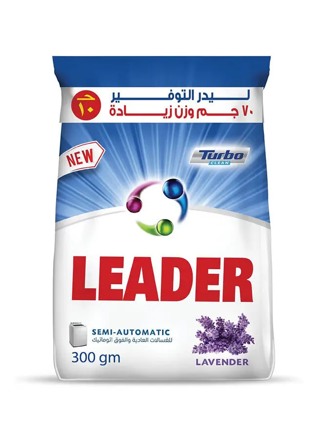 Leader powder for regular and automatic washing machines, with lavender scent, 300 g