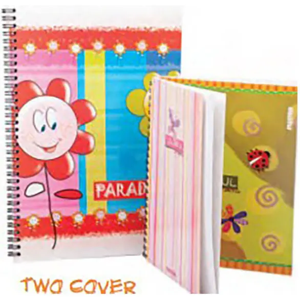 كشكول سلك منترا، 100 ورقة، مسطر، 2 كفر، A5، الوان متعددة