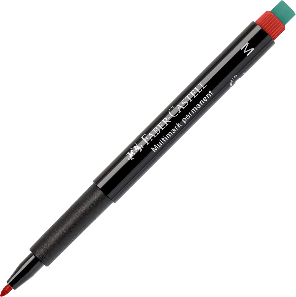 قلم ماركر متعدد العلامات فابر كاستل، مقاس M، حبر أحمر، أسود