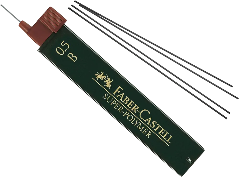 Faber-Castell pencil lead, Degree B, size 0.5 mm, 12 leads Elghazawy Shop