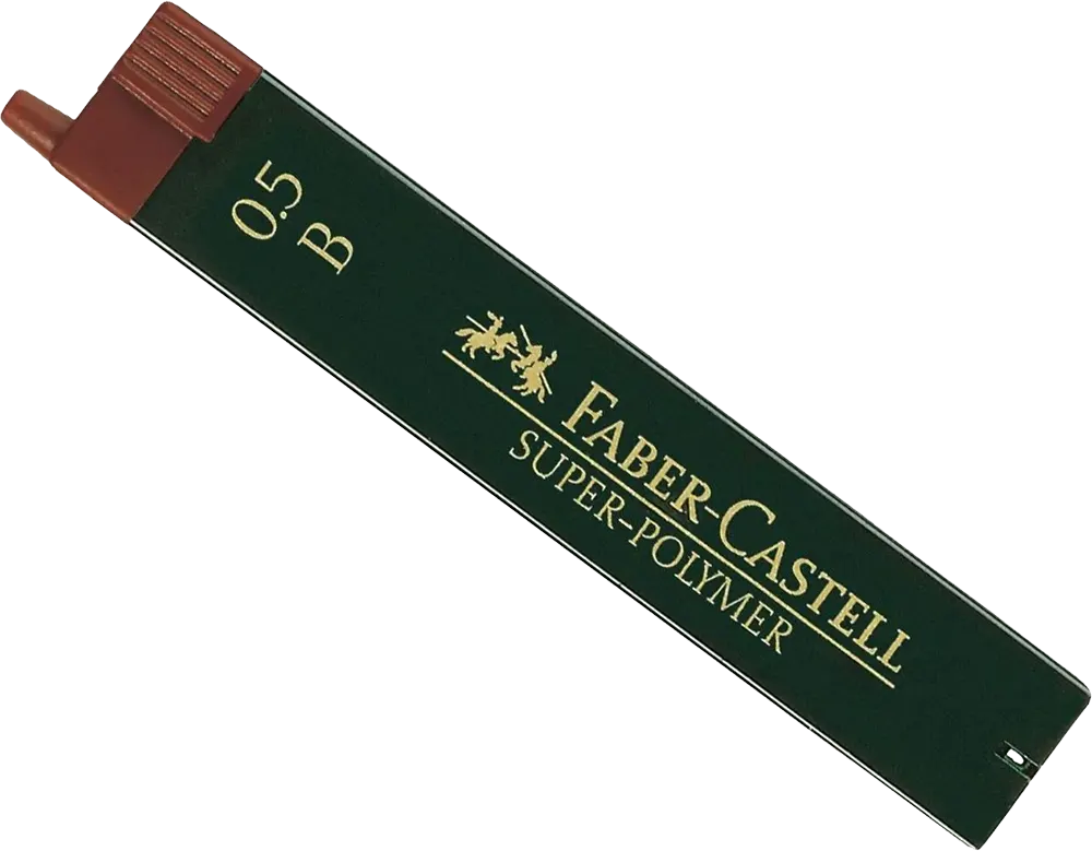 Faber-Castell pencil lead, Degree B, size 0.5 mm, 12  leads