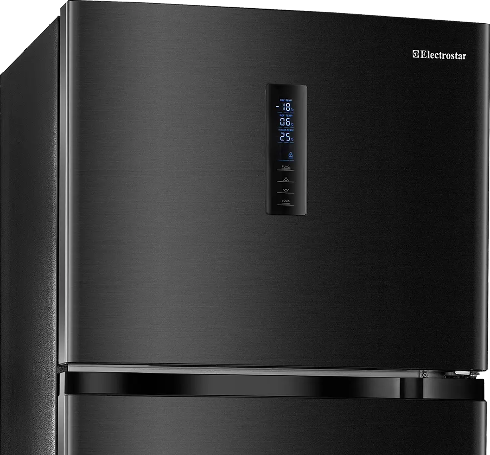 Electrostar Splenda No Frost Refrigerator, 430 Litres, 2 Doors, Digital Display, Black, LR430NSEBO