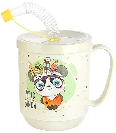 Titiz Funny Kids Cup with Lid and Straw , 9484