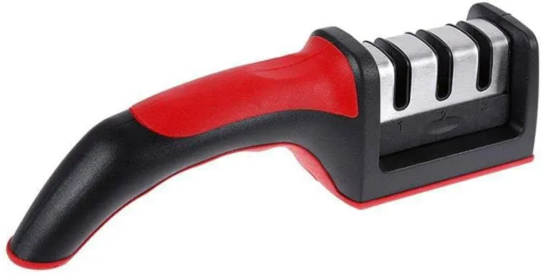 3 Eye Knife Sharpener - Black x Red