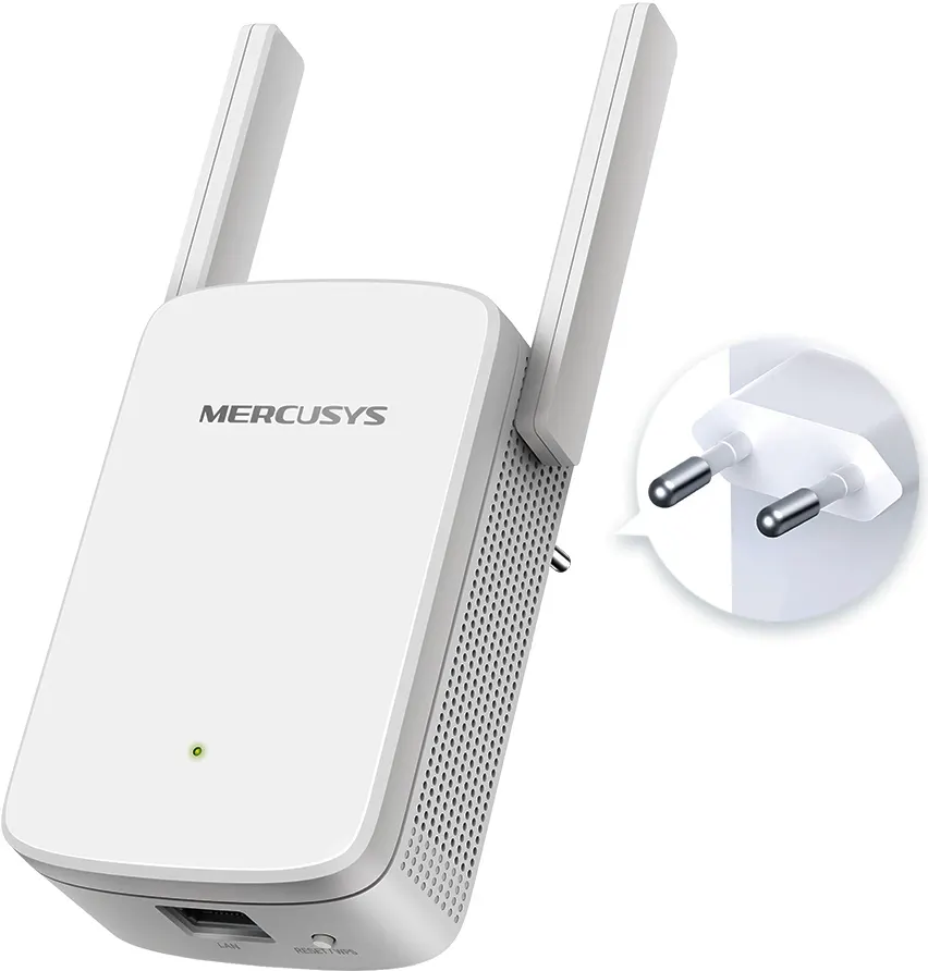 Mercusys WiFi Range Extender, Dual Band, 300 Mbps, White, AC1200-ME30