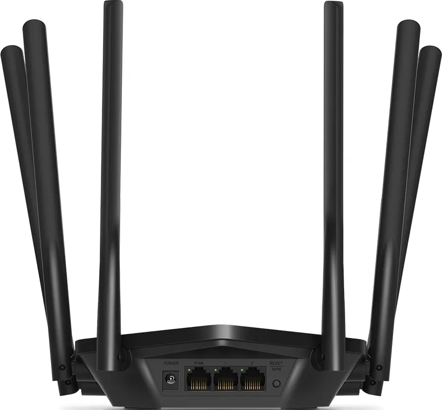 Mercusys Router, Dual Band, 600-1300 Mbps, WI-FI, Black, AC1900-MR50G