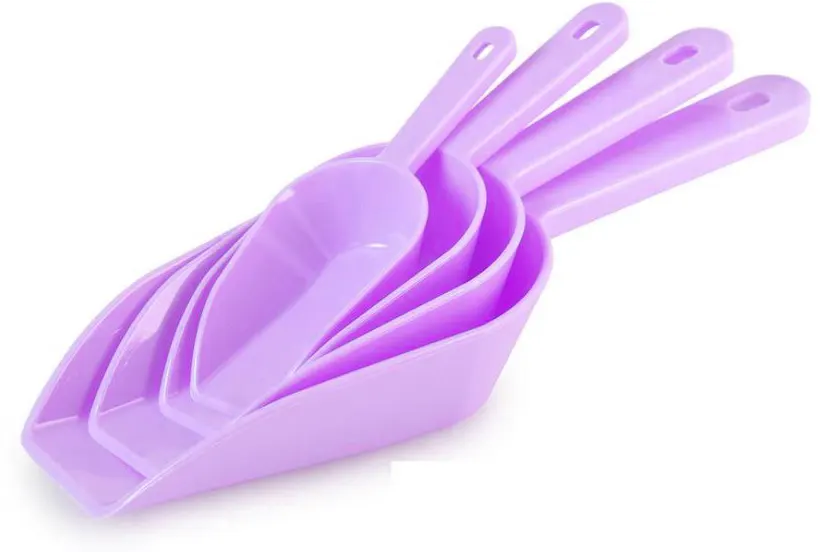 طقم جاروف بلاستيك للبقوليات 4 قطع،بنفسجي